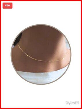 Gold Plated Sterling Silver Choker Necklace Adjustable 13-16 Inch Tubes Chain